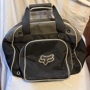 Fox Black and Gray Duffel with Front Logo Pocket